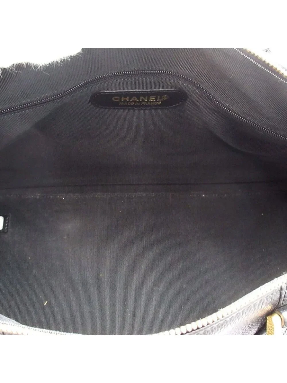 Chanel Boston Bag Caviar Leather Black